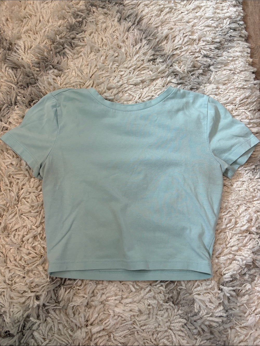 Women's Light Blue Crop Tee